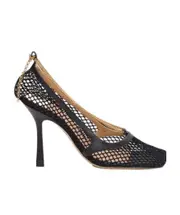 Fishing net high heels 39.5 black