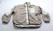 Peloton Women's Cozy Fleece Relaxed Fit Snap Front Jacket CD4 Sand Small NWT