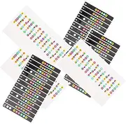 GREENADSCAPE Beginner's Guitar Fretboard Sticker Set 6 Pieces Fret Guide Labels for Note Decals for Acoustic Electric Guitars Easy to Apply