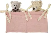 [Generic] Crib Organizer, Diaper Storage Organizer, Bag with 2 Pockets Space-Saving Caddy Bedside Accessories for Entryway Closet Bedroom Dorm Nursery