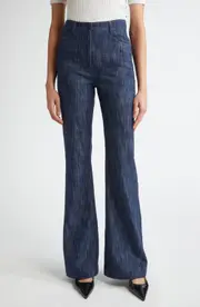 Akris punto Courtney Bootcut Jeans in Navy Denim at Nordstrom, Size 14