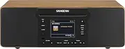 Sangean DDR66 Bluetooth/WiFi DAB+/FM All-in-One Radio with Remote, Walnut, 36 cm Size
