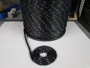 ANCHOR ROPE,DOCK LINE,Rigging 3/8" x 100'BLACK USA POLYESTER 3000lb DIRT CHEAP!