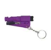 Purple 3-in-One Safety Keychain Car Window Glass Breaker/Seatbelt Cutter/Whistle