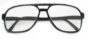 Classic Men's Black Frame Reading Glasses 80s Tech IT Office Computer +1.75 Lens