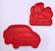 Holden VN Commodore & badge cookie cutter fondant stamp set embosser debosser