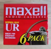 MAXELL UR60 ~ AUDIO CASSETTE TAPE ~ Qty 6 ~ BRAND NEW ~ FACTORY SEALED