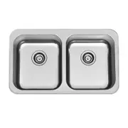 Clark Polar Double Bowl Overmount Sink With No Tap Hole