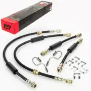 4x Brake Line Brake Hose Front Rear + Retention Clip for Audi Tt 8J3 8J9 (for: Audi)