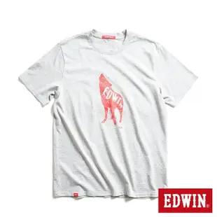 【EDWIN】男女裝 網路獨家↘狼嚎EDWIN短袖T恤(麻灰色)