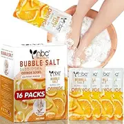 nbc BeautiLab Pedicure Foot Soak, Foot Spa Soak, Pedicure Kit, Bubble Foot Bath For Tired & Dry Cracked Feet, Athletes Feet, Odor Foot and Softens Calluses, Foot Soak 16 Packs A Box, Orange