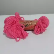 Caron Rug & Craft Yarn 100% Dacron Polyester 1.6 Oz #0031 Shocking Pink Skein