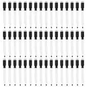 Magnetic Whiteboard Pen Erasable Marker, 48Pack Whiteboard Markers Dry Erase Marker with Eraser Cap BlackWhite