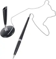 VILLFUL 2pcs Security Pens with Chain Business Signature Pens Smooth Writing for Office Hotel Bank Use Creative Design Easy to Replace Refill
