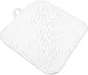 Shower Foot Cleaner Mat Transparent Suction Cup Foot Scrubber Massager for Plantar Relief Exfoliation Relief Shower Bath