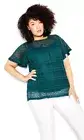 City Chic Ladies Serenity Short Sleeve Top size 14 XS Colour Teal