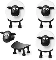 Xinghonyac 3 Pcs Sheep Toilet Roll Holder, Cute Bathroom Decor, 3D Stereoscopic Black Sheep Roll Paper Bracket, Tissue Paper Storage Stand