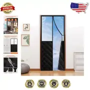 Magnetic Thermal Insulation Door Curtain with Transparent Window for Light