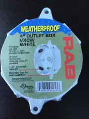 RAB Lighting VXCW Weatherproof Round Box, Aluminum, 1/2 Hole Cover Sold Separate