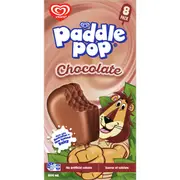 Paddle Pop Ice Confection Chocolate 68mL x 8 pack