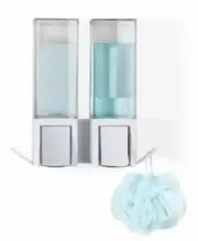BL - Products 77254 Clever Soap and Shower double Dispenser, White/Chrome