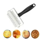 Stainless Steel Pizza Dough Roller Black Pastry Puncher Bread