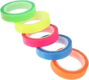 Gadpiparty 5Rolls Note Tapes Transparent Highlight Tapes Colorful Page Markers for Book Tabs for Reading Note Taking and Focus Enhancement