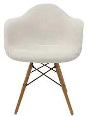 SK Designer Living Replica Eames DAW Eiffel Chair - Fabric & Natural