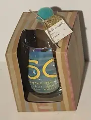 Mudpie "50 year" wine glass stemless NEW!