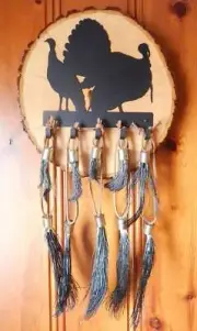 Turkey Tom & Hen Key Rack & Holder Made in the USA