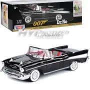 MOTORMAX 1:18 1957 CHEVROLET BEL AIR DR. NO 007 JAMES BOND DIE-CAST BLACK 79831