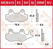 Kawasaki KLE 300 ABS 2020 TRW Ceramic Brake Pads MCB615