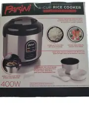 Parini 4 Cup Rice Cooker Steams Soups Stews Broths