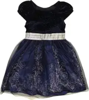 Jona Michelle Girl's Navy with Glitter Size 12
