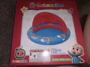 Cocomelon Toddler Inflatable Shaded Pool 39.4 x 39.4 x 26 Inflated Sz NEW