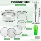 Soil Sieve Set Stainless Steel Soil Sifter Rustproof Garden Sieve with 5 FlPwW