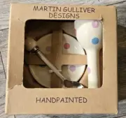 Martin Gulliver Designs Dots Ceramic Egg Cup & Spoon Set
