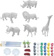 HONMEET 1 Set Animal Blank Painting Painting Supplies for Drawing Kit for Plastic