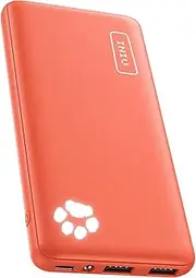 [INIU] Portable Charger, USB C Slimmest Triple 3A High-Speed 10000mAh Phone Power Bank, Flashlight External Battery Pack Compatible with iPhone 16 15 14 13 12 11 Samsung S21 S20 Google LG iPad (Orange)