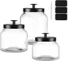 Clear Glass Kitchen Canister Set, Cookie Jar, Food Storage Container, Bathroom J