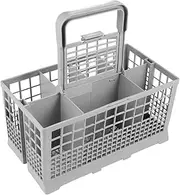 KOCKSHION Cutlery Storage Box Dishwasher Basket for Efficient Drainage Easy to Move with Handle Match Any Kitchen Style for Household Use