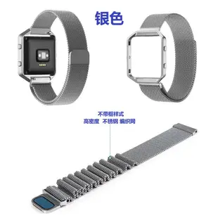 Fitbit Blaze 皮革錶帶 錶帶 手錶 運動手環 健身手環 米蘭尼斯 磁鐵Fitbit Blaze不銹鋼表帶