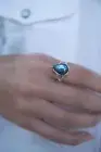 Teardrop Labradorite Ring For Women 925 Sterling Silver Ring Handmade Women Ring