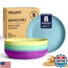 Perlapoc Wheat Straw Plates Alternative to Plastic Plate Reusable Dinner Plat