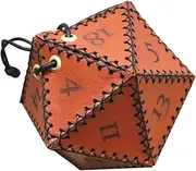 ORFOFE Dice Bag Drawstring Closure Leather Jewelry Pouch Dustproof Scratch-Resistant for Travel Home Gaming