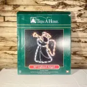 Vintage 20" Lighted Angel w/ Stand TESTED Trim A Home Kmart