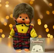2585HK Monchhichi S Size MCC Overall Red Green Checker Pants Boy ~~ SALES ~~