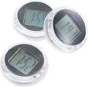 Mobestech 3pcs Electronic Clock Mini Motorcycles Digital Clock for Car Small Clocks Battery Operated Quad Dashboard Machine Motorcycle Clock Motorcycle Accessories Abs Plastic Material Black