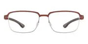 Ic! Berlin IC5032-D Luan Teak-Fired Brick Pop Men's Glasses Red Size 53 - Private Health Rebate - Blue Light Block Available