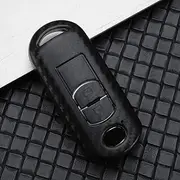 WSWJDW 2/3 Buttons Car Key Case Cover Keychain Ring Key Bag, Fit for Mazda 2 3 6 Axela Atenza CX-5 CX5 CX-3 CX-7 CX8 CX-9 2016 2017 2018,2 Buttons Shell